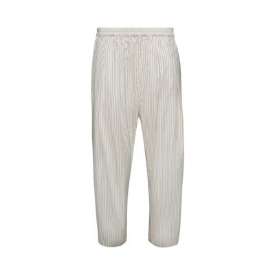 Pre-owned Maison Margiela Loose Fit Trousers 'ecru/black' | White | Men's Size 50