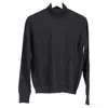 Maison Margiela Loose Thread Turtleneck Sweater In Grey Wool In Grey