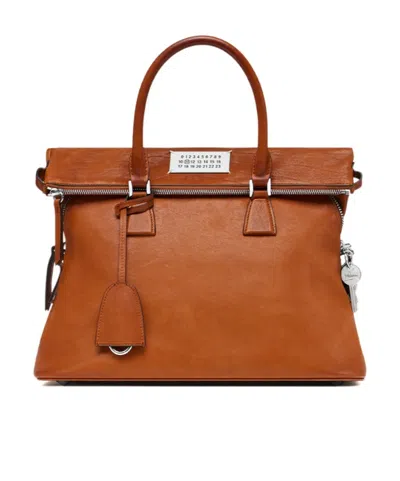 Maison Margiela Loved To Death Shoulder Bag In Brown