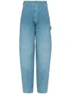 Maison Margiela Low Crotch Clear Blue Jeans In Blue