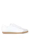 Maison Margiela White Featherlight Sneakers In Calfskin And Suede