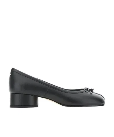 Maison Margiela Split-toe Design Black Lambskin Pumps With Calfskin Lining