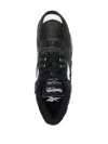 Maison Margiela Low-profile Sneakers With Leather Panels And Contrasting Overlays In Black