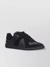 Maison Margiela Low Top Sneakers Featuring Suede Panels In Black