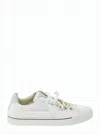 Maison Margiela Low-top Sneakers With Calfskin Leather And Canvas Combination In White