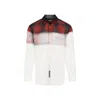 MAISON MARGIELA LS RED AND BLACK WOOL SHIRT