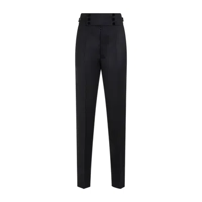 Maison Margiela Luxurious Black Wool Pants For Women | Fw24 Collection