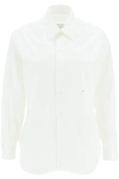Maison Margiela Cotton Poplin Shirt In White