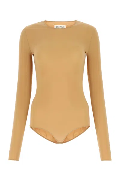MAISON MARGIELA MAISON MARGIELA SKIN PINK STRETCH NYLON BODYSUIT