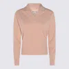 Maison Margiela Knitwear Collared Long Sleeves In Pink
