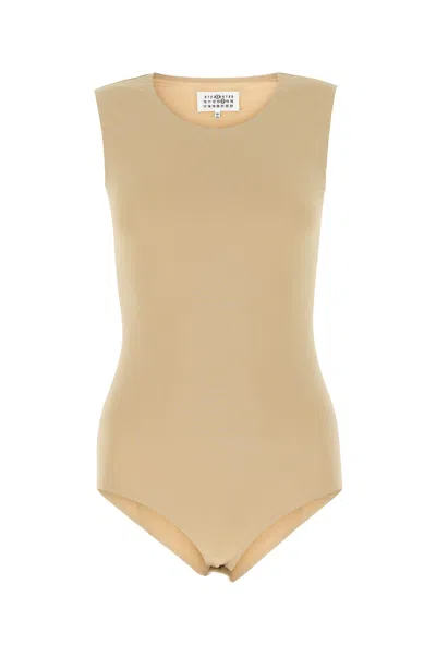MAISON MARGIELA MAISON MARGIELA SKIN PINK STRETCH VISCOSE BODYSUIT