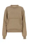 Maison Margiela Woman Melange Cappuccino Wool Blend Sweater