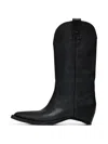 Maison Margiela Heel-less Western Leather Boots In Black