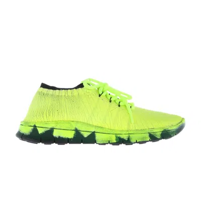 Pre-owned Maison Margiela Knit Trainer 'painted Crackle' | Yellow | Men's Size 44