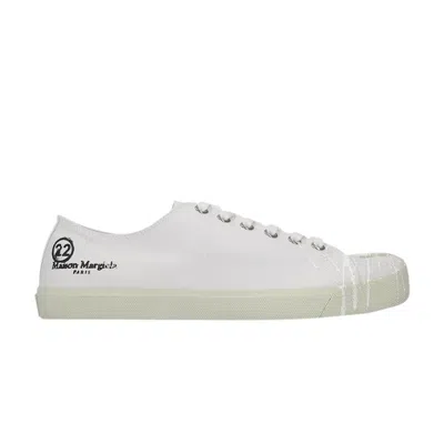 Pre-owned Maison Margiela Tabi Canvas Low 'white Spill' | Men's Size 41