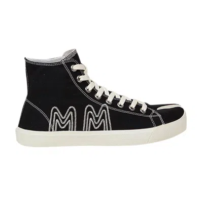 Pre-owned Maison Margiela Tabi High 'mm Embroidered - Black' | Men's Size 41.5
