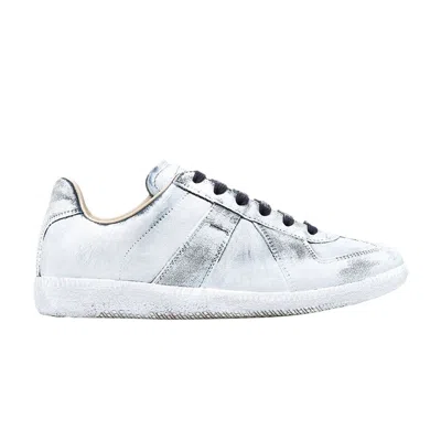 Pre-owned Maison Margiela Wmns Replica Low 'blue Delft White Paint' | Women's Size 38
