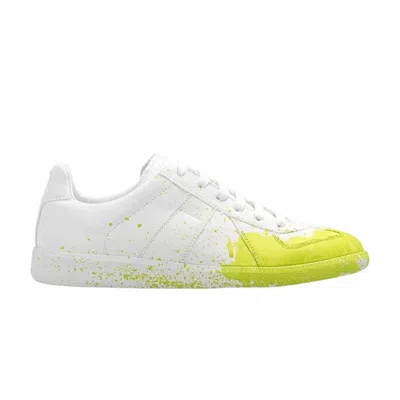 Pre-owned Maison Margiela Wmns Replica Low 'paint Splatter - White Yellow Fluo' | Women's Size