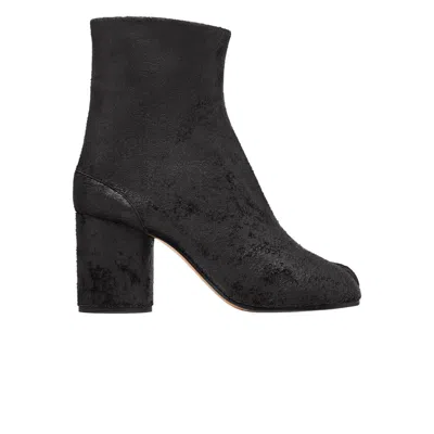 Pre-owned Maison Margiela Wmns Tabi Ankle Boot 'lasered Suede - Black' | Women's Size 37