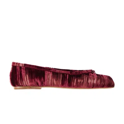 Pre-owned Maison Margiela Wmns Tabi Ballerina 'cordovan Red Velvet' | Women's Size 39