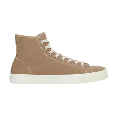 Pre-owned Maison Margiela Wmns Tabi Canvas High 'coffee' | Cream | Women's Size 42.5