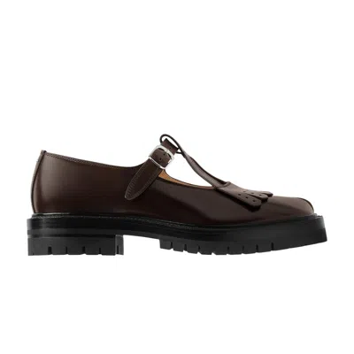 Pre-owned Maison Margiela Wmns Tabi County Mary Jane Loafer 'dark Forest' | Brown | Women's Si