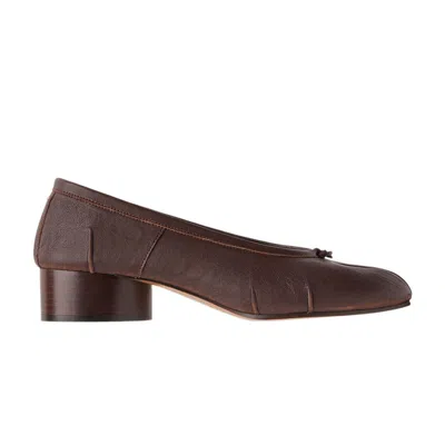 Pre-owned Maison Margiela Wmns Tabi New Ballerina 'artisanal Vintage Effect - Moka' | Brown |