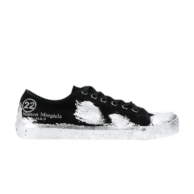 Pre-owned Maison Margiela Wmns Velvet Tabi 'paint Effect - Black' | Women's Size 35.5