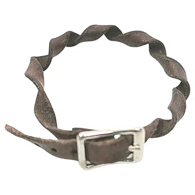 Pre-owned Maison Margiela Maison Martin Margiela Artisanal Remodeled Buckled Leather Anklet Bracelet 1990s In Multiple