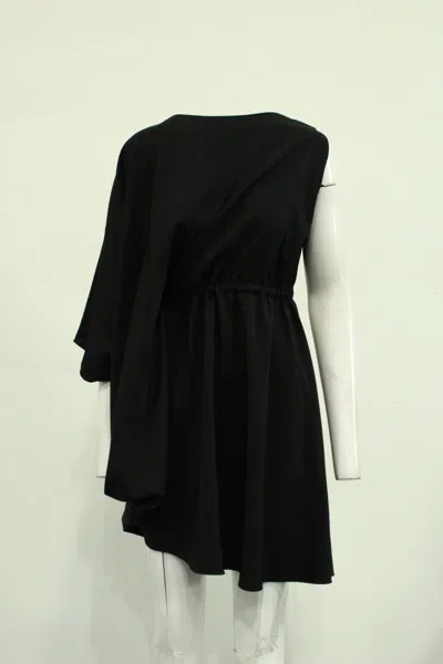 Maison Margiela Maison Martin Margiela Asymmetrical Knee Length Dress In Black Polyester