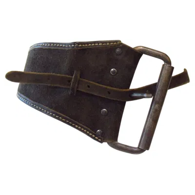 Pre-owned Maison Margiela Maison Martin Margiela Asymmetrical Saddel Leather Belt In Black
