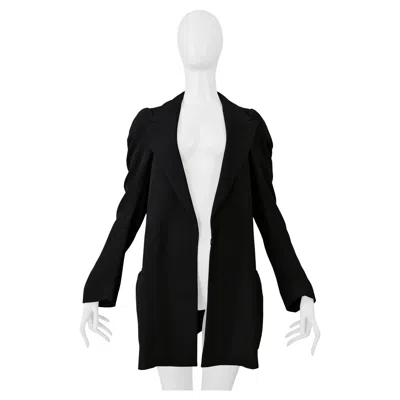 Pre-owned Maison Margiela Maison Martin Margiela Black Flat Blazer Jacket With Round Armholes 1999
