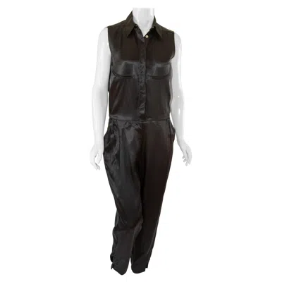Pre-owned Maison Margiela Maison Martin Margiela Black Satin Sleeveless Jumpsuit