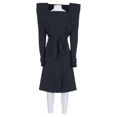 Pre-owned Maison Margiela Maison Martin Margiela Fw 08 Rare And Iconic Coat With Structured Shoulders In Black