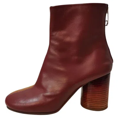 Pre-owned Maison Margiela Maison Martin Margiela Leather Half Boots Size 37 In Brown