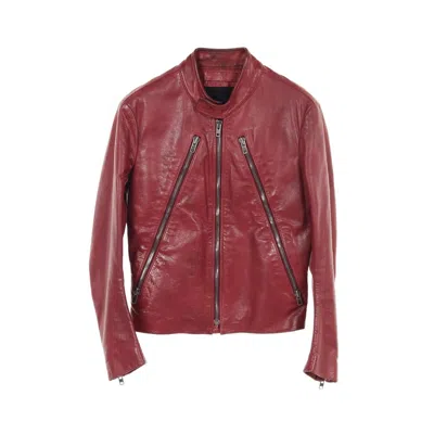 Pre-owned Maison Margiela Maison Martin Margiela  Leather Jacket Leather Outerwear 50am015607554 In Red