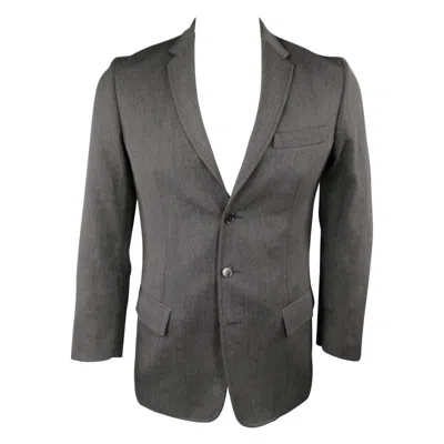 Pre-owned Maison Margiela Maison Martin Margiela Regular Charcoal Solid Wool Notch Lapel Sport Coat In Black