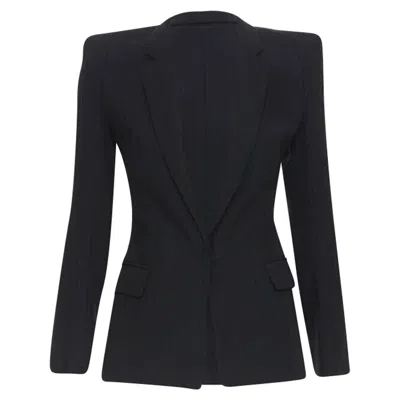 Maison Margiela Maison Martin Margiela Square Cut Padded Shoulder Blazer Jacket In Black