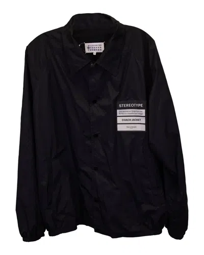Maison Margiela Maison Martin Margiela Stereotype Patch Coach Jacket In Black Polyamide