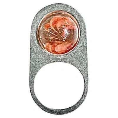 Pre-owned Maison Margiela Maison Martin Margirela Brass Ring With Glass Bead Ss 2016 In Multi