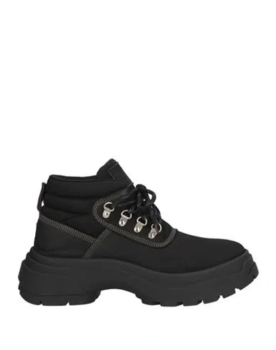 Maison Margiela Man Ankle Boots Black Size 9 Leather, Textile Fibers