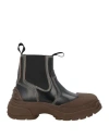 Maison Margiela Man Ankle Boots Black Size 9 Leather, Textile Fibers, Rubber In Black