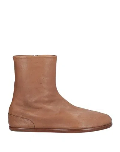 Maison Margiela Man Ankle Boots Brown Size 8 Soft Leather In Brown