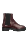Maison Margiela Man Ankle Boots Burgundy Size 9 Leather In Brown