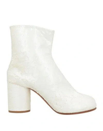 Maison Margiela Man Ankle Boots Cream Size 8 Leather In White