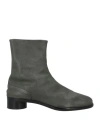 Maison Margiela Man Ankle Boots Dark Green Size 9 Soft Leather In Brown