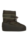 Maison Margiela Man Ankle Boots Military Green Size 10 Textile Fibers In Green