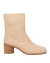 Maison Margiela Man Ankle Boots Sand Size 13 Textile Fibers In Beige