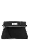 Maison Margiela Man Black Leather Crossbody Bag In Black