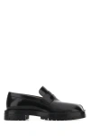 Maison Margiela Black Tabi Leather Loafers In Black